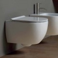 Væg hang toilet i moderne design keramisk stjerne 50x35 Made in Italy