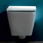 Keramisk vase hængende toilet, moderne design, Sol Kvadrat lavet i Italien Viadurini