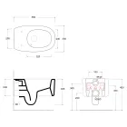 Væghængt toiletskål i keramik i forskellige farver, fremstillet i Italien - Pige Viadurini