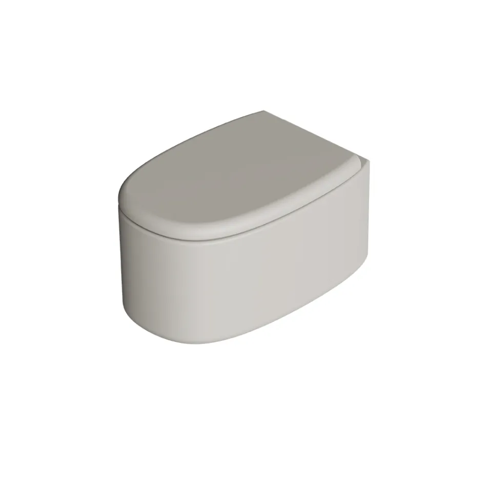 Væghængt toiletskål i keramik i forskellige farver, fremstillet i Italien - Pige Viadurini