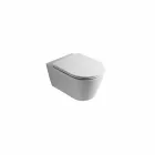 Pot hang toilet i et moderne Sun Round 57x37 cm keramik, lavet i Italien Viadurini