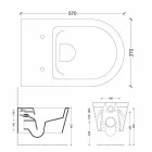 Pot hang toilet i et moderne Sun Round 57x37 cm keramik, lavet i Italien Viadurini