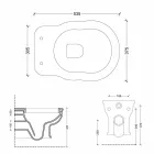 Vase moderne affjedring WC hvid keramik Style 54x36 Made in Italy Viadurini