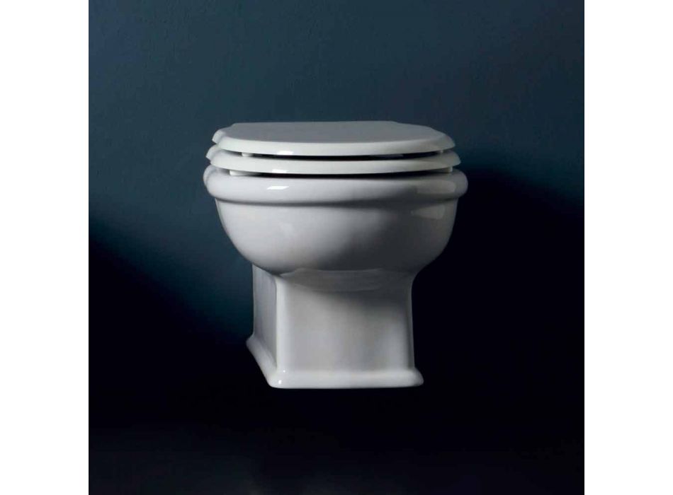 Vase moderne affjedring WC hvid keramik Style 54x36 Made in Italy Viadurini