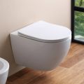 Væghængt toilet uden kant med soft-close keramisk sæde - Juniper  