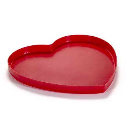Hjerteformet bakke i plexiglas i 2 størrelser Fremstillet i Italien - Hjertestråle Viadurini