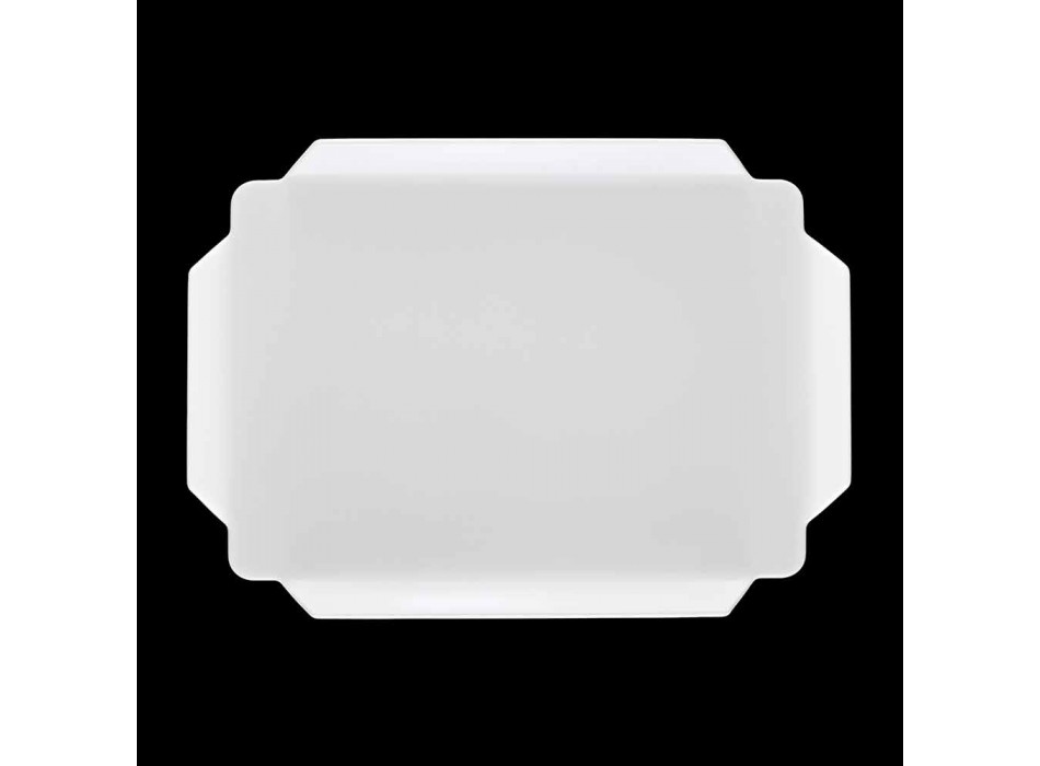 Elegant køkkenbakke i hvid Corian rektangulær skærebræt - Ivanova Viadurini