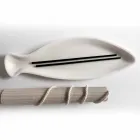 Køkkenbakke i hvid Carrara marmor Håndlavet i Italien - fisk Viadurini