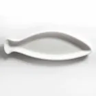 Køkkenbakke i hvid Carrara marmor Håndlavet i Italien - fisk Viadurini