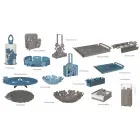 Serveringsbakke med blomster i håndlavet jern fremstillet i Italien - Marken Viadurini