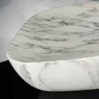 Designbakke i Arabescato Hvid Carrara Marmor Fremstillet i Italien - Rock Viadurini