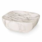 Designbakke i Arabescato Hvid Carrara Marmor Fremstillet i Italien - Rock Viadurini