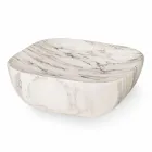 Designbakke i Arabescato Hvid Carrara Marmor Fremstillet i Italien - Rock Viadurini