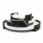 Moderne rund bakke i hvid Carrara-marmor fremstillet i Italien - Chet Viadurini