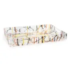 Flerfarvet bakke i plexiglas i 2 størrelser Made in Italy - Multicolor Viadurini