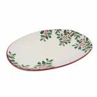 Julebakke Oval porcelæn serveringsplade 2 stykker - slagterkost Viadurini