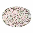 Julebakke Oval porcelæn serveringsplade 2 stykker - slagterkost Viadurini
