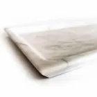 Rektangulær bakke i poleret hvid Carrara-marmor Fremstillet i Italien - Alga Viadurini