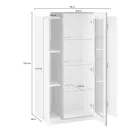 Vitrineskab 3 døre Stue Hvid og antracittræ, cement eller ahorn - Therese Viadurini