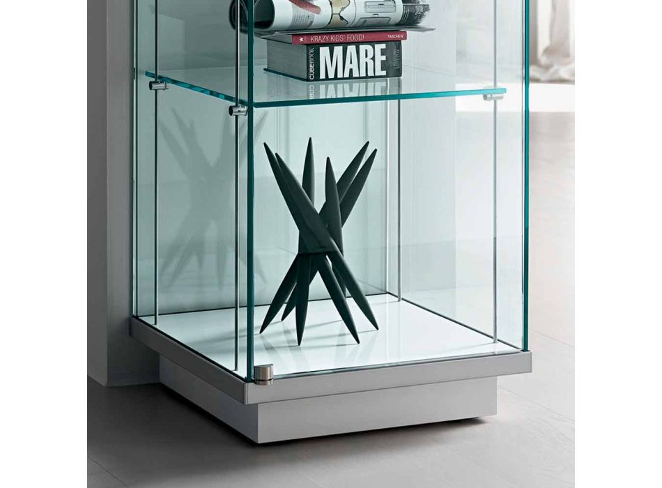 Kolonnefremvisning i gennemsigtigt glas med højre eller venstre knap - Antonia Viadurini