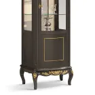 Klassisk vitrine i hvid valnød eller moka træ lavet i Italien - Chantilly Viadurini