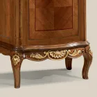 Klassisk vitrine i hvid valnød eller moka træ lavet i Italien - Chantilly Viadurini