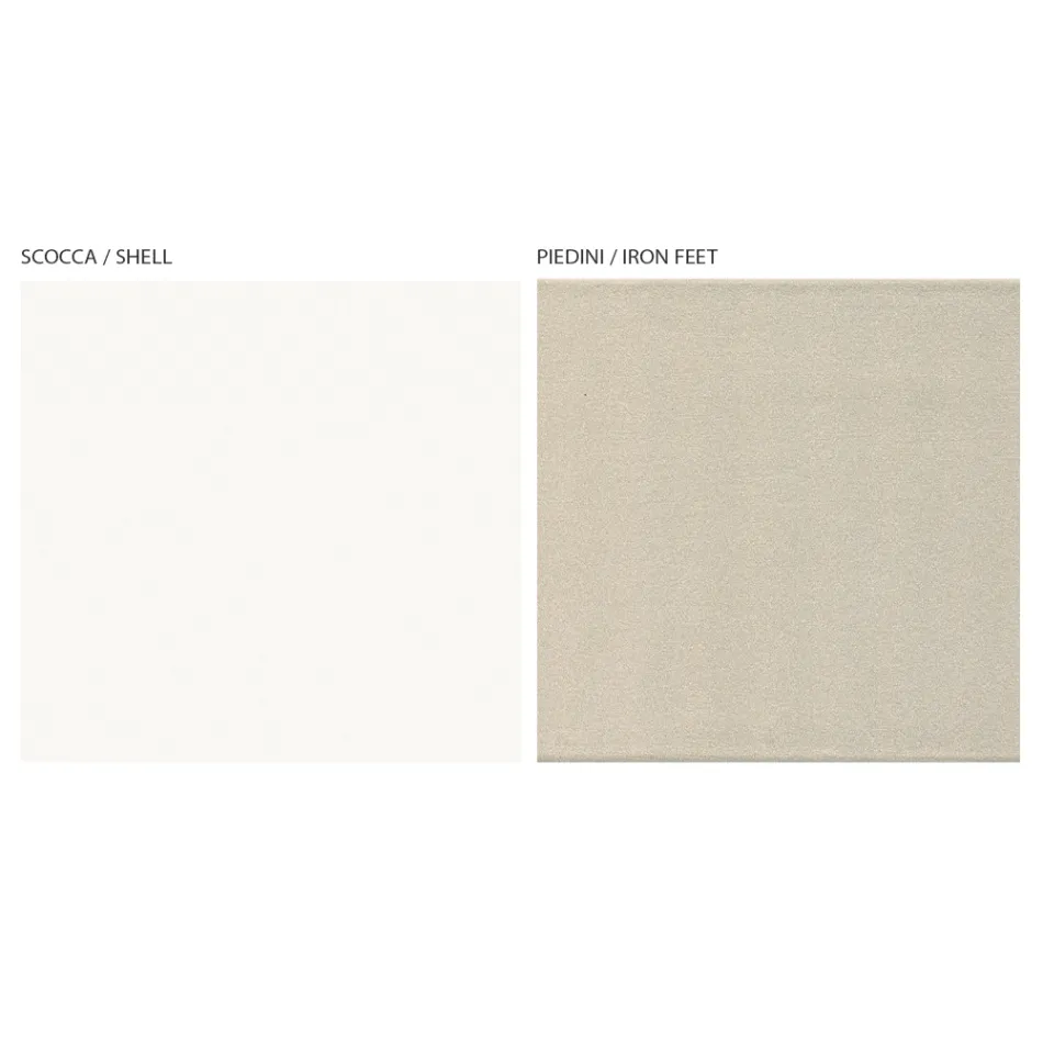 Stue Vitrine med 1 dør i hvid og Canaletto finish Made in Italy - Gerd Viadurini