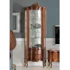 Stue Vitrineskab 1 dør og 2 træskuffer lavet i Italien - Leonor Viadurini