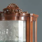 Stue Vitrineskab 1 dør og 2 træskuffer lavet i Italien - Leonor Viadurini