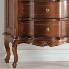 Stue Vitrineskab 1 dør og 2 træskuffer lavet i Italien - Leonor Viadurini