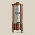 Stue Vitrineskab 1 dør og 2 træskuffer lavet i Italien - Leonor Viadurini