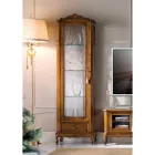 Klassisk stue vitrine i valnøddetræ 1 dør lavet i Italien - Ronald Viadurini