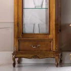 Klassisk stue vitrine i valnøddetræ 1 dør lavet i Italien - Ronald Viadurini
