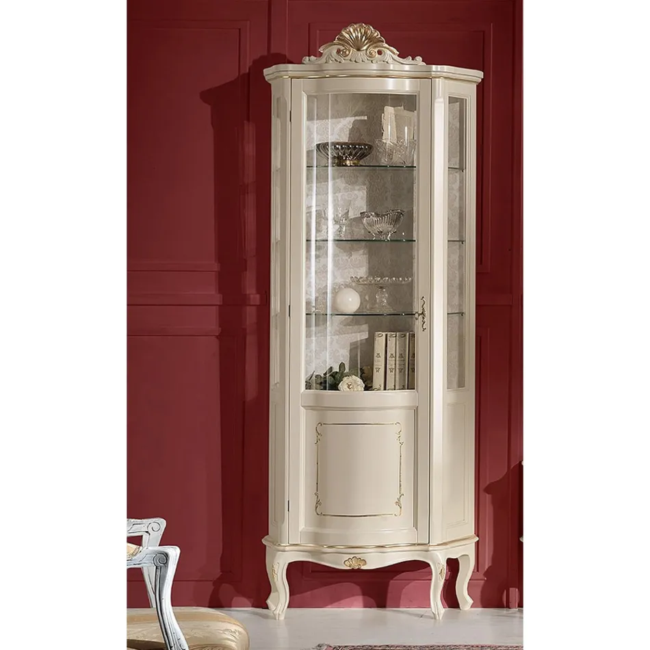 Stue træmontre med 1 luksusdør lavet i Italien - Leonor Viadurini