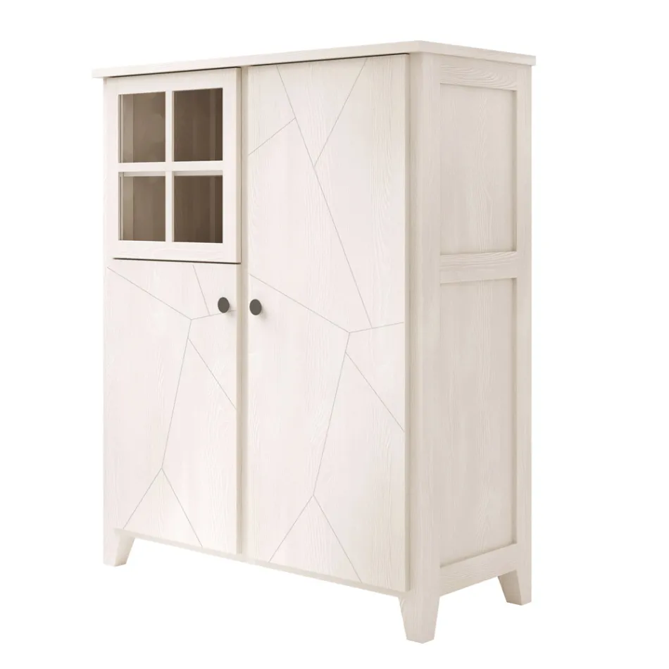 Living Room Showcase Struktur i massivt grantræ lavet i Italien - Pascual Viadurini