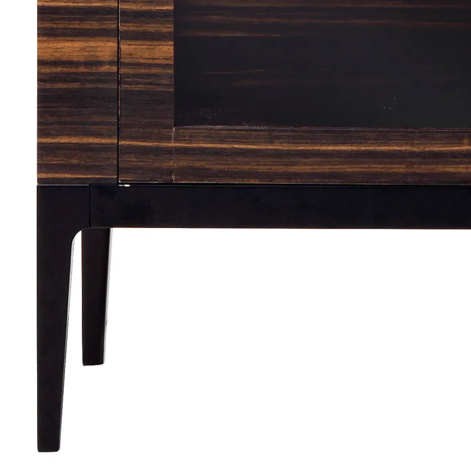 Grilli Zarafa massivt træskab med 2 døre lavet i Italien af ​​design Viadurini