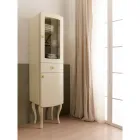 Enkeltfarvet vitrineskab med indvendige glashylder lavet i Italien - slik Viadurini