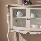 Living Room Showcase 2 døre i valnød eller hvidt træ lavet i Italien - London Viadurini