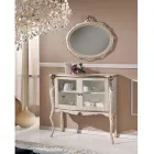 Living Room Showcase 2 døre i valnød eller hvidt træ lavet i Italien - London Viadurini