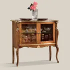 Living Room Showcase 2 døre i valnød eller hvidt træ lavet i Italien - London Viadurini