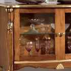 Living Room Showcase 2 døre i valnød eller hvidt træ lavet i Italien - London Viadurini