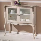 Living Room Showcase 2 døre i valnød eller hvidt træ lavet i Italien - London Viadurini