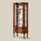 Klassisk stue udstillingsvindue valnøddetræ med dør lavet i Italien - Versaille Viadurini