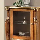 Vitrine til stue med 1 glasdør og 3 skuffer lavet i Italien - London Viadurini