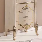 Vitrine til stue med 1 glasdør og 3 skuffer lavet i Italien - London Viadurini