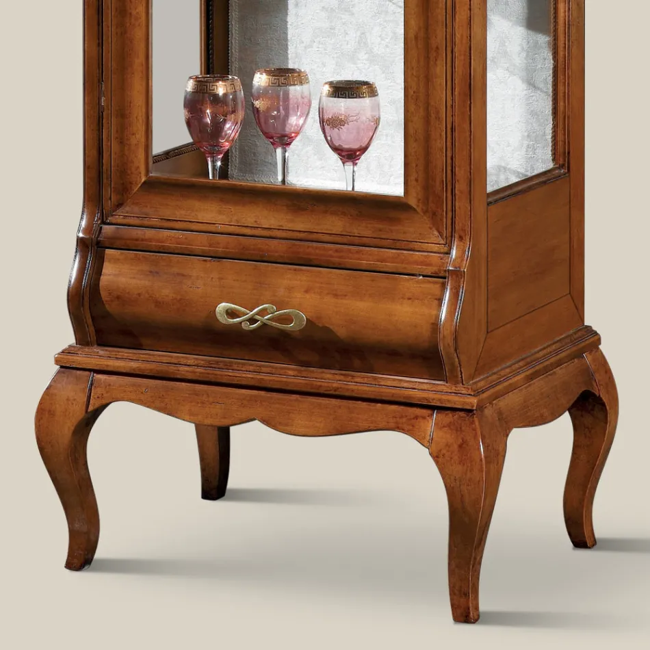 Luksus stue udstillingsvindue i klassisk valnøddetræ lavet i Italien - Hastings Viadurini