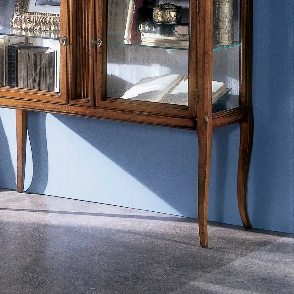 Udstillingsmontre i massivt toulipiertræ lavet i Italien - Chantico Viadurini