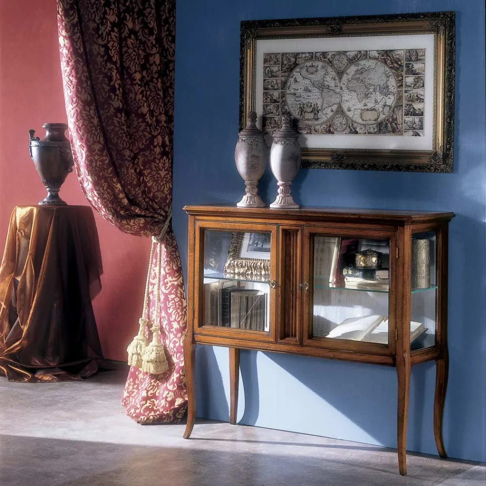 Udstillingsmontre i massivt toulipiertræ lavet i Italien - Chantico Viadurini