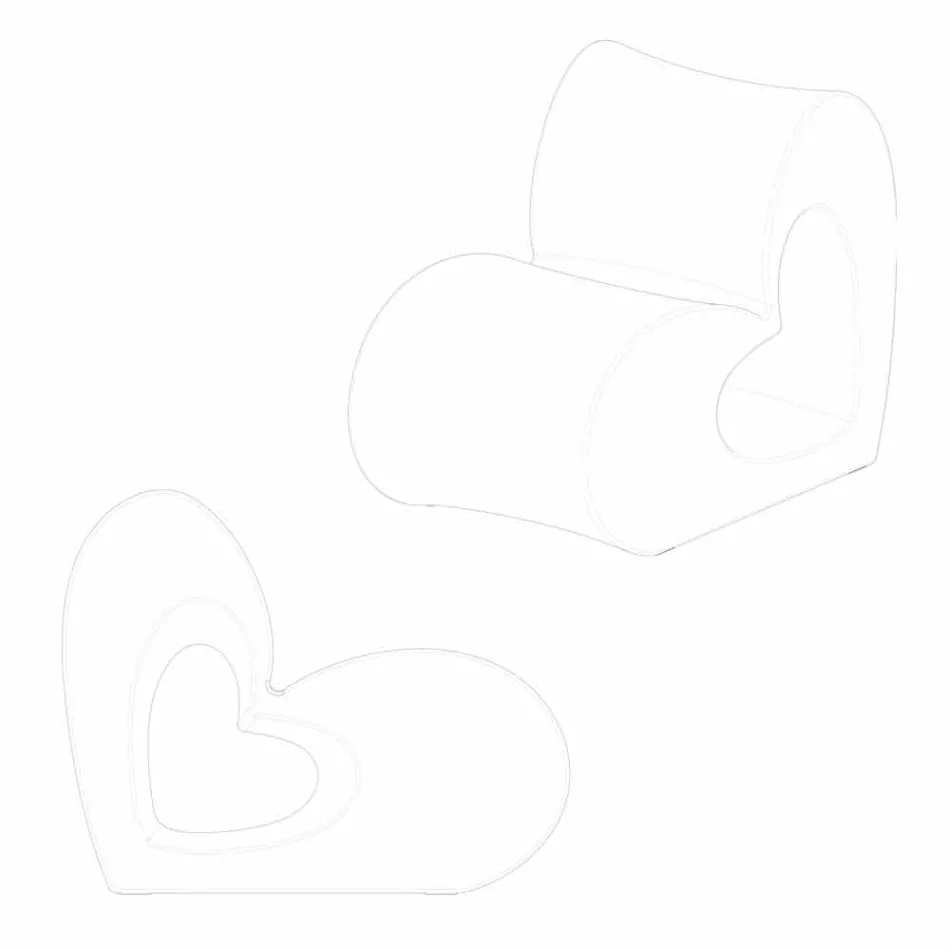 Vondom Agatha moderne design udendørs lænestol i farvet polyethylen Viadurini