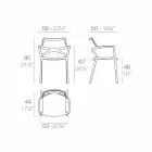 Vondom Delta moderne design polypropylen have stol Viadurini